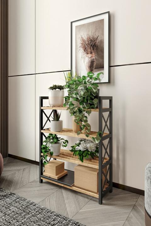 Produktbild Hanah Home Plastic Bathroom 4 Multi Purpose Shelf (46 x 18 x 64 cm)