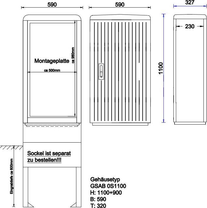 GSAB 0S1100MDS (59 cm, 110 cm)