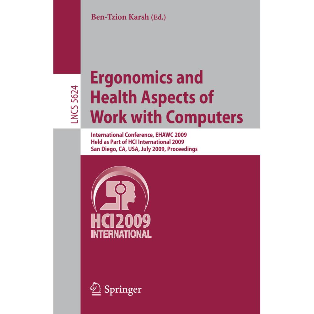 Ergonomics and Health Aspects of Work with Computers, Fachbücher von Ben-Tzion Karsh