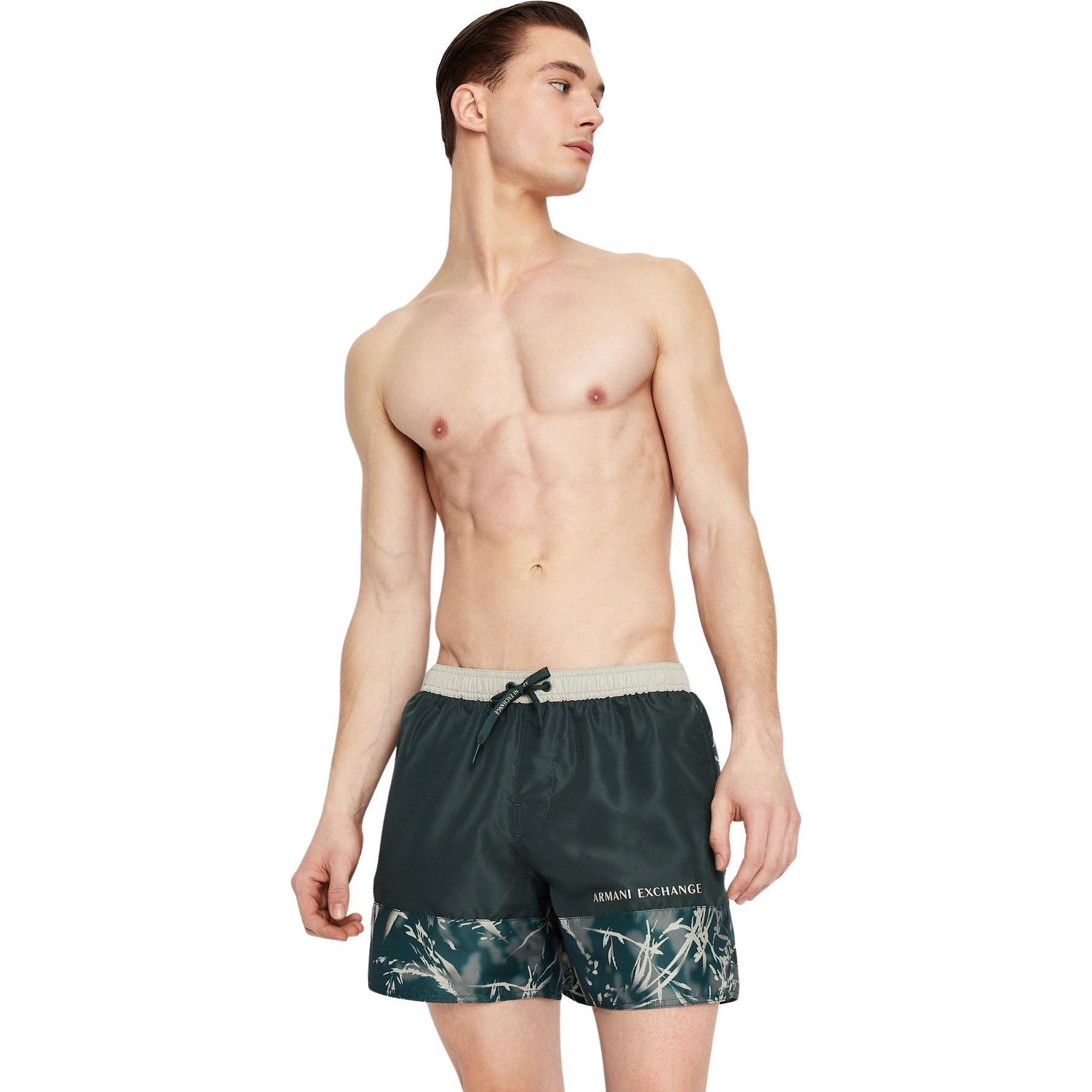 Thumbnail - Armani Exchange, Herren, Badehose, boxer bad, Grün, (XL)