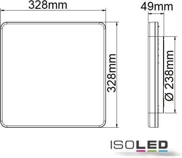 Produktbild Isoled Wand- & Deckenleuchten (2700 lm, IP54)