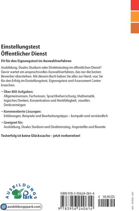 Produktbild Einstellungstest Öffentlicher Dienst (Deutsch, Andreas Mohr, Kurt Guth, Marcus Mery, 2022)