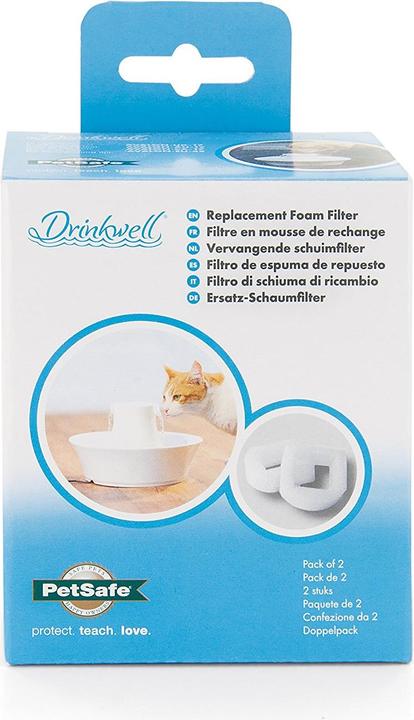 Actual product image Drinkwell Replacement Foam Filter for PetSafe Ceramic & Stainless Steel Drinking Fountain 360 (2-pack)