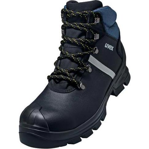 Uvex Safety, Sicherheitsschuhe, 6512345 Sicherheitsstiefel S3 Schuhgrösse (EU): 45 Schwarz, Blau 1 Paar (S3, 45)