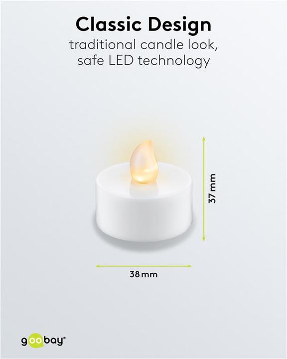 Actual product image Goobay 4er-Set LED-Teelichter mit Timer (4 x)