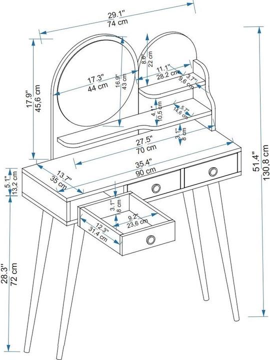 Image du produit Kalune Design Gordon (35 x 35 x 130.80 cm)