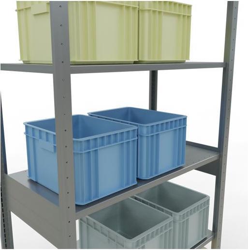 Actual product image Schulte Lagertechnik MULTIplus150 basic racking system with length ledgers