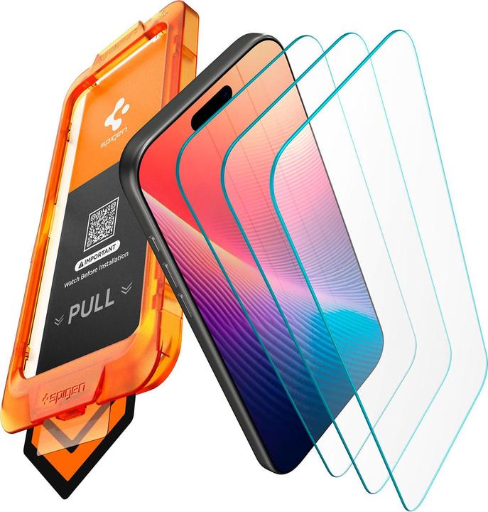 Actual product image Spigen - Glas.tR Align Master Slim (3 pack) - iPhone 17 Pro - Clear (3 pcs., Apple iPhone 17 Pro)
