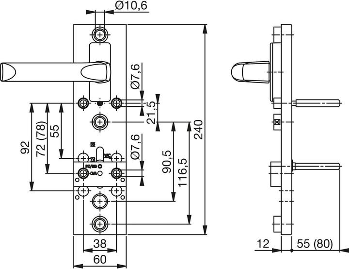 Actual product image Hoppe Drilling jig set (Door handle)