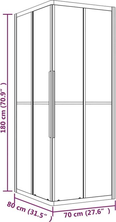 Actual product image VidaXL Sudi (70 cm, 80 cm, 180 cm)