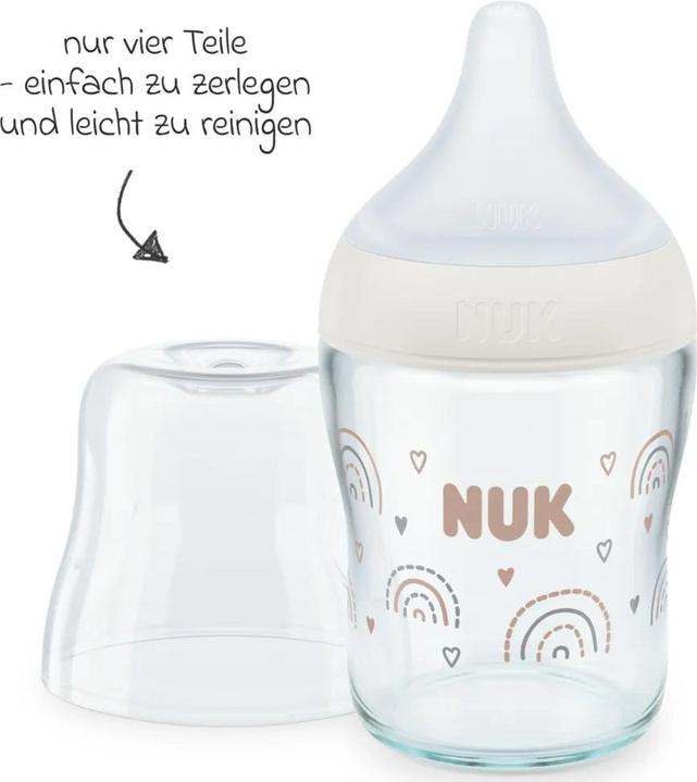 Actual product image NUK Babyflaschen Glas-Flasche 2er Pack Perfect Match 120 ml (120 ml)