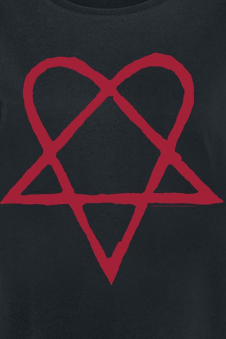 Produktbild Him Dark Red Heartagram (L)