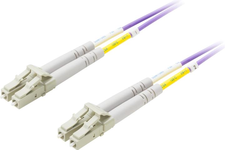 Actual product image Deltaco Optical cable LC - LC, 50/125, OM4, duplex, multimode, 2m (2 m)