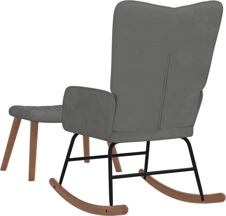 Image du produit vidaXL Schaukelstuhl mit Hocker