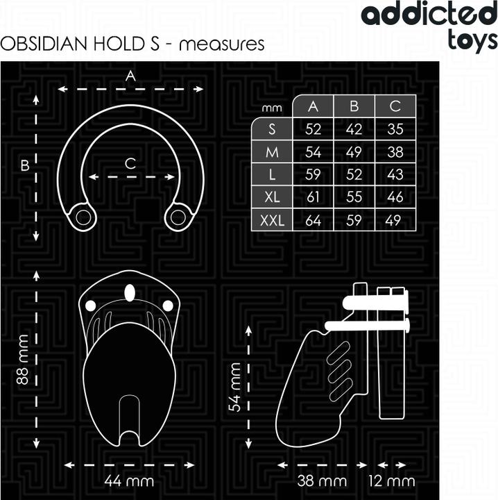 Productafbeelding Addicted toys Locked - Obsidian Hold Peniskã„Fig Grã–Sse S
