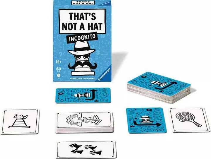 Energie-Label Ravensburger 24685 That's not a hat - Incognito - Partyspiel, Kartenspiel für 3-8 Personen (Deutsch, Italienisch, Niederländisch, Französisch)