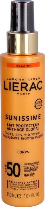 Lierac sunissime antiedad spf50 150ml (Lait solaire, SPF 50, 150 ml)