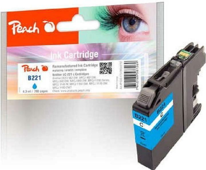 Produktbild Peach Tinte Brother LC-221 Cyan (C)