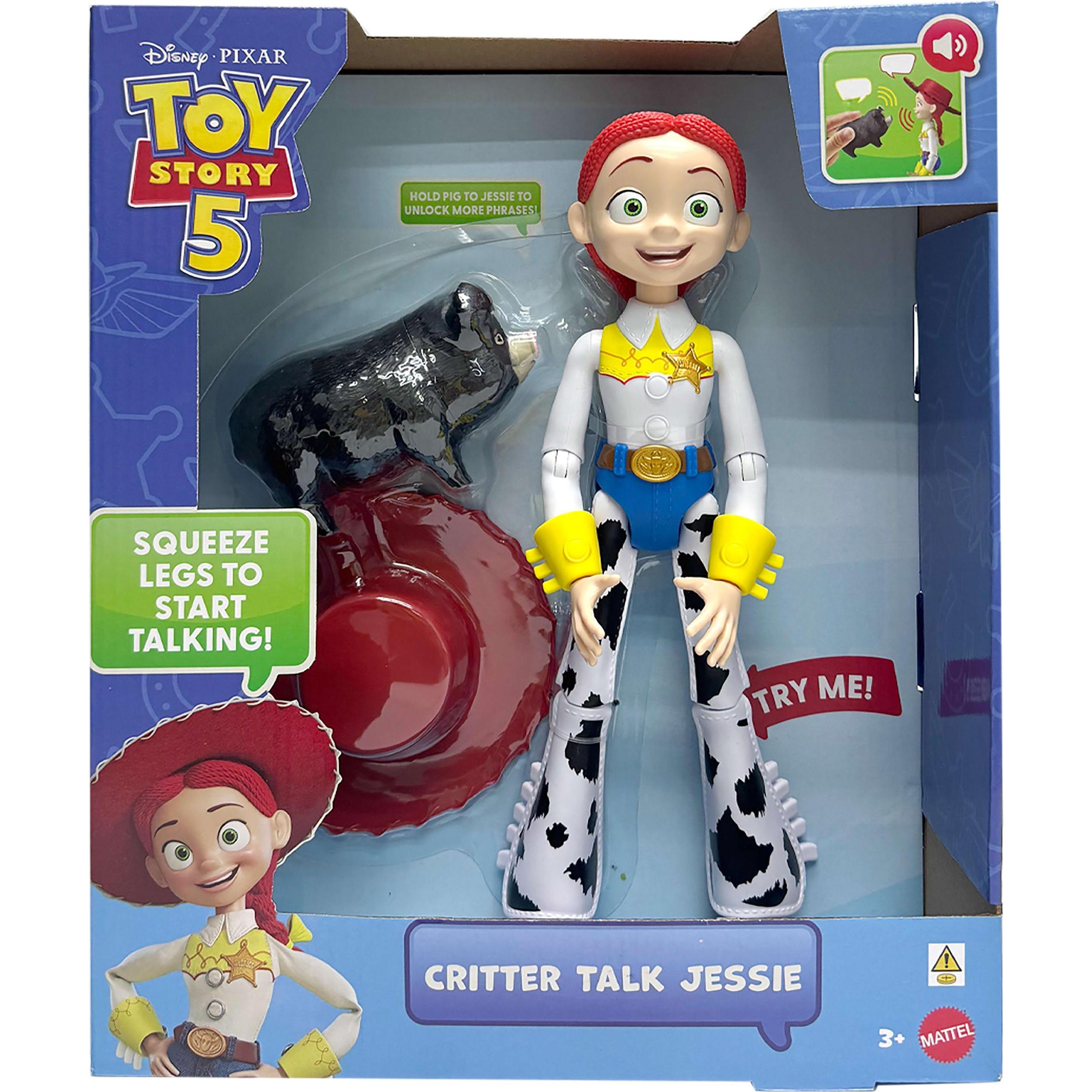 Pixar Disney Toy Story 5 Sprechende Jessie, 30 cm Actionfigur und JD Schwein, 35 Geräusche