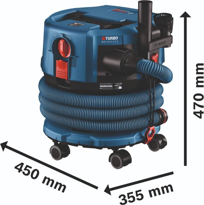 Image du produit Bosch Professional Bosch GAS 18V-12 MC Aspirateur professionnel sans fil BITURBO Brushless + 1x batterie ProCore 5.5 (Aspirateur eau et poussière)