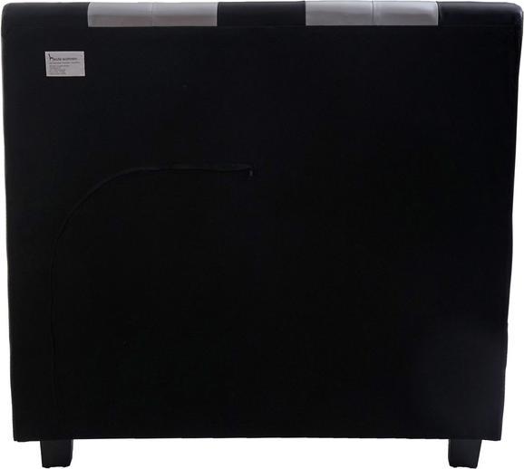 Image du produit Swisshandel24 Lit, car boy lit bébé, sommier à lattes imitation cuir bois 190x100cm noir-argent - 43180