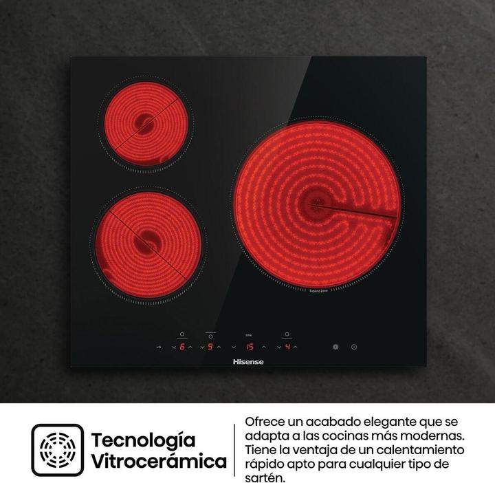 Produktbild Hisense E6332BSCE (59 cm, Glaskeramik Kochfeld)