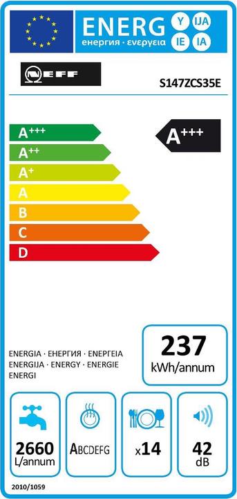 Etichetta energetica Neff S147ZCS35E