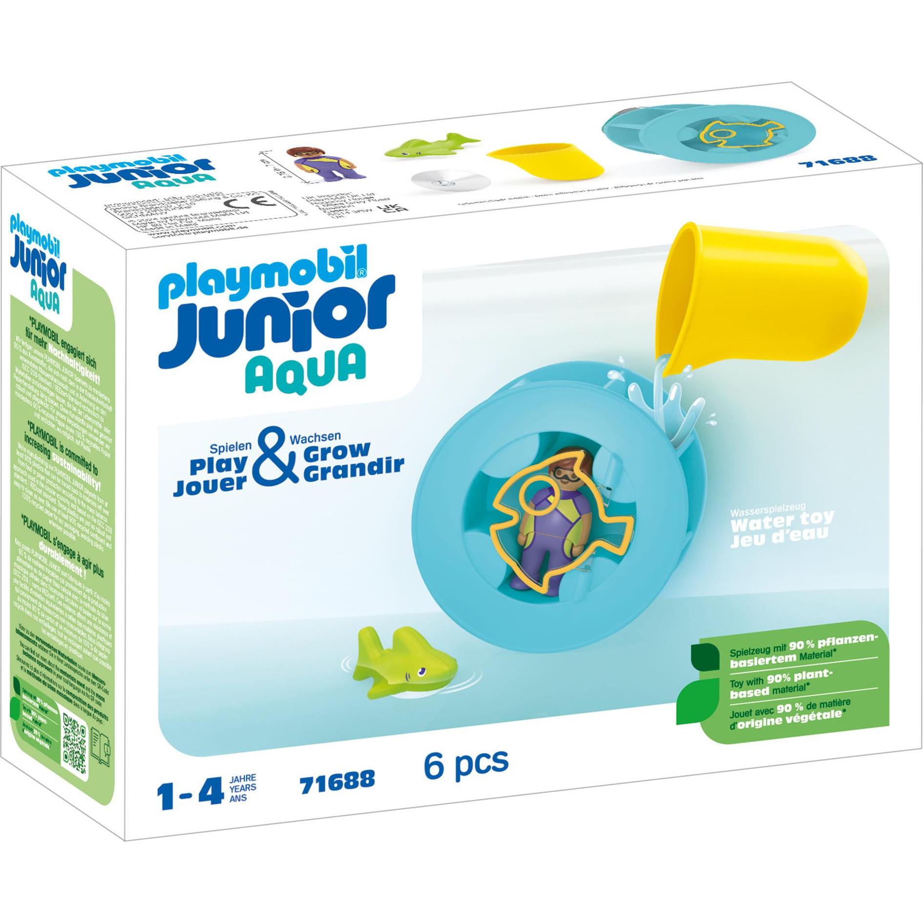 Playmobil Wasserwirbelrad mit Babyhai (71688, Playmobil Junior)