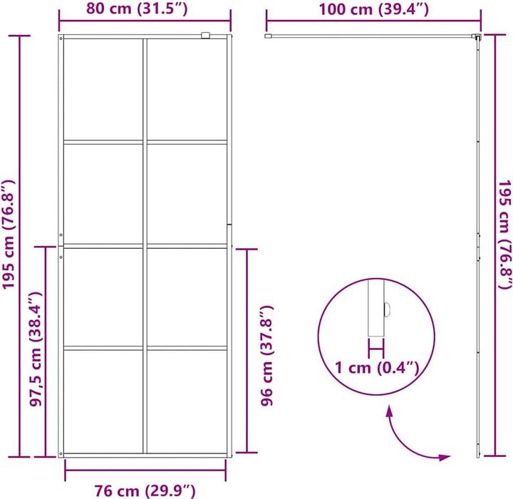Actual product image VidaXL Jennee (100 cm, 90 cm, 195 cm)