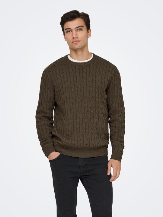 Produktbild Only & Sons Onsloui Reg 12 Cabel Crew Knit Noos (XS)