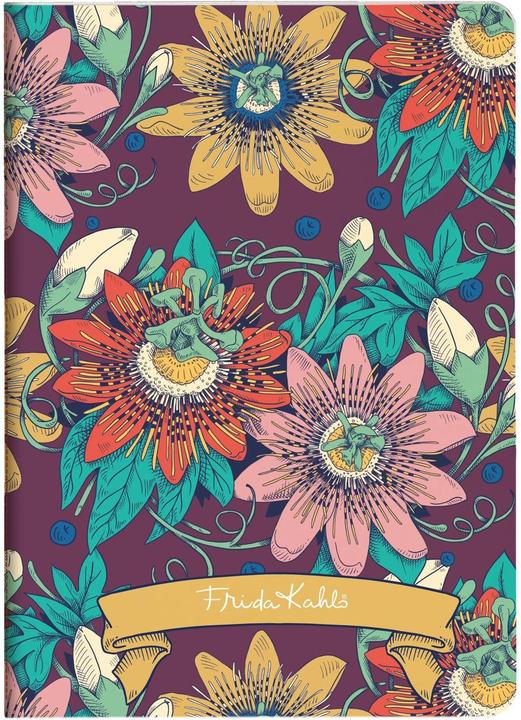 Actual product image Clairefontaine Frida Kahlo, Stapled nbk A5 32sh L ass. (AAA393, Lined, Hardcover)