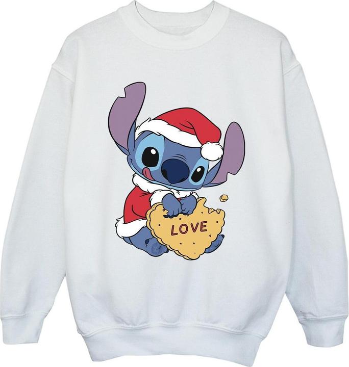 Produktbild Disney Lilo And Stitch Christmas Love Biscuit Sweatshirt Mädchen (128)