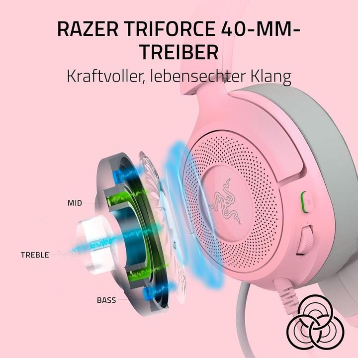 Actual product image Razer Kraken Kitty V3 X - Quartz (Cable)