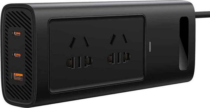 Immagine prodotto Baseus - Power Inverter Pro (CGNB020101) - USB, 2x Type-C, 220V CN/US/EU Plug, 150W - Black