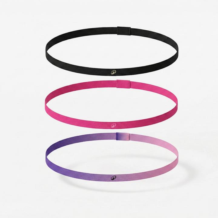 Actual product image Tarmak Stirnband Herren elastisch Polyester 3er-Set