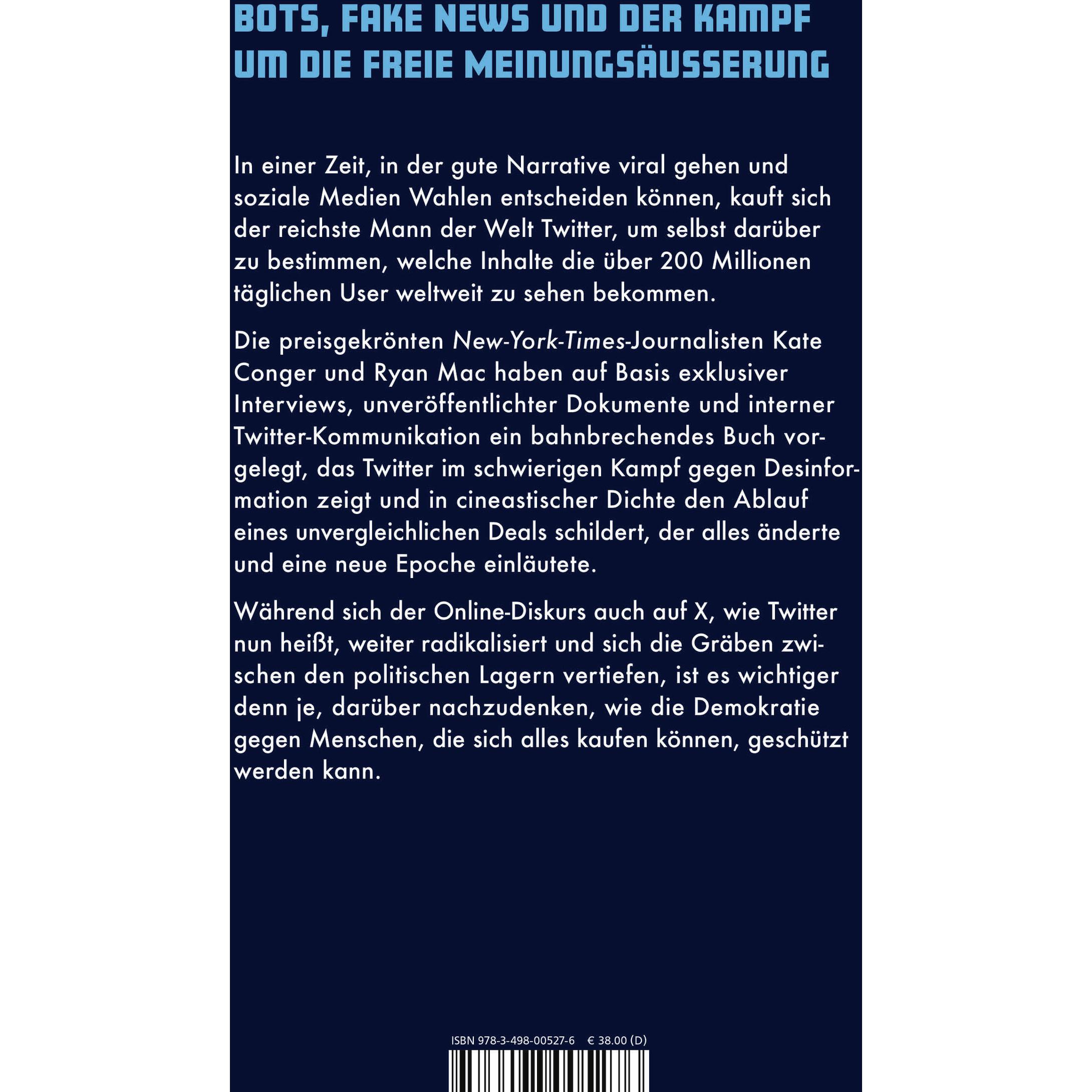 Thumbnail - Elon Musk und die Zerstörung von Twitter, Fachbücher von Ryan Mac, Kate Conger