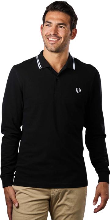 Immagine prodotto Fred Perry Polo Twin Tipped a manica lunga nera (XXL)