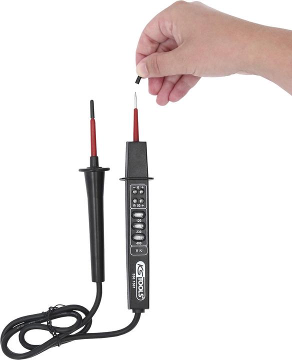 Actual product image KS Tools Polarity and tension tester with protective insulation 6-400 V (CAT II 1000V)