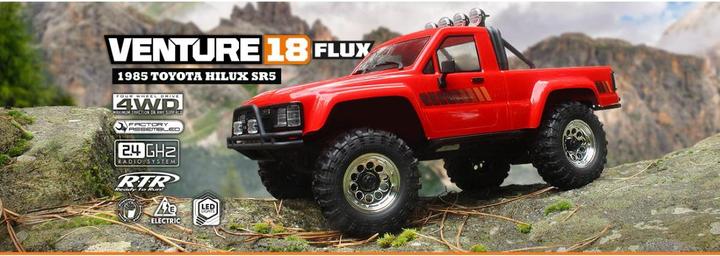Produktbild HPI Venture18 Flux 1985 Toyota Hilux SR5 - Red (RTR Ready-to-Run)