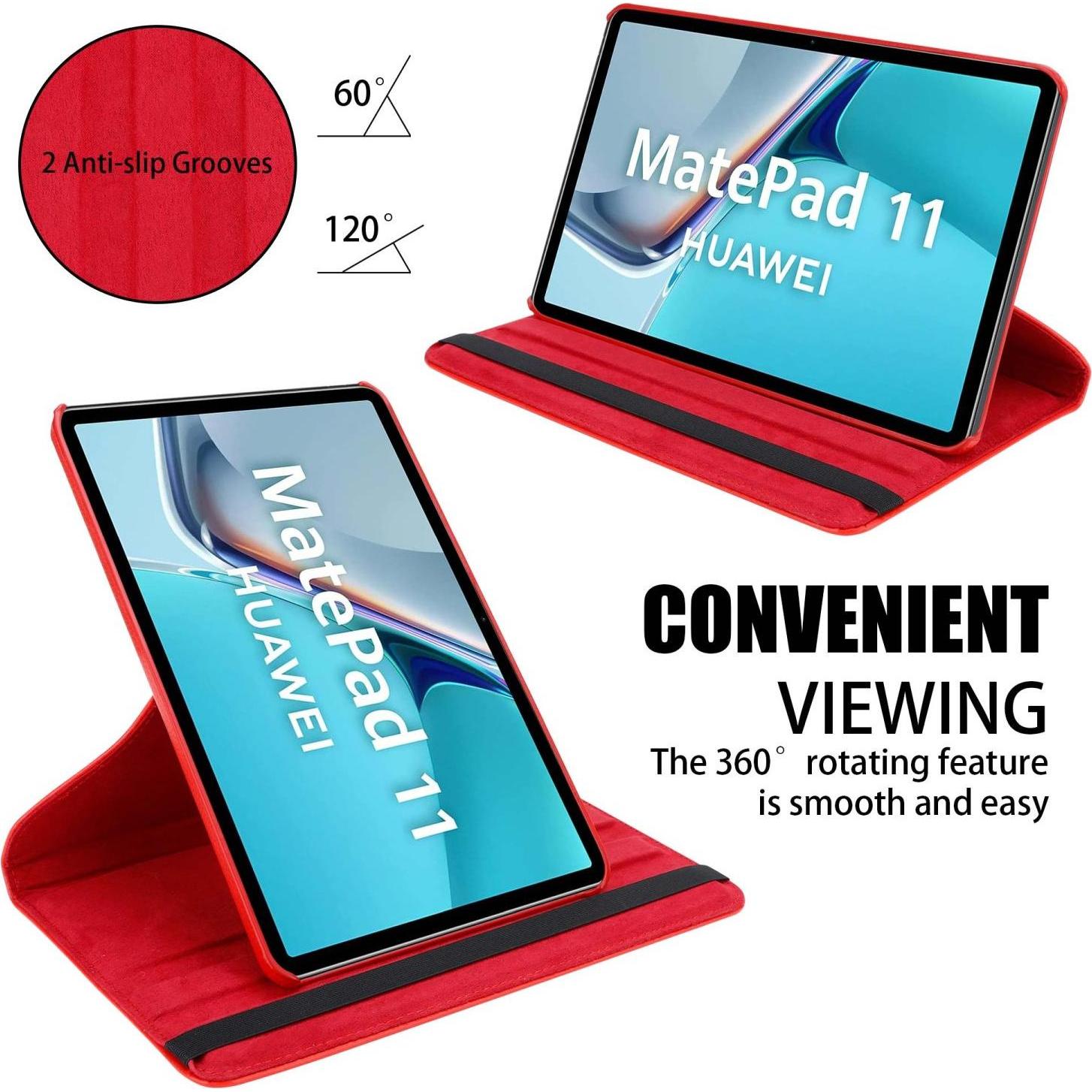 Thumbnail - Cadorabo Tablet Book Gummi (KEIN Wake Up) Hülle (Huawei MatePad 11 (2021)), Tablet Hülle, Rot