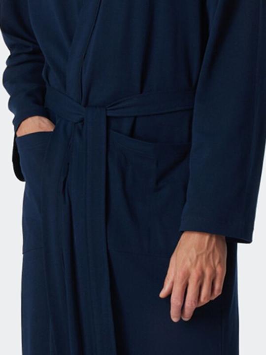 Produktbild Schiesser Bademantel "Essentials" marine (S)