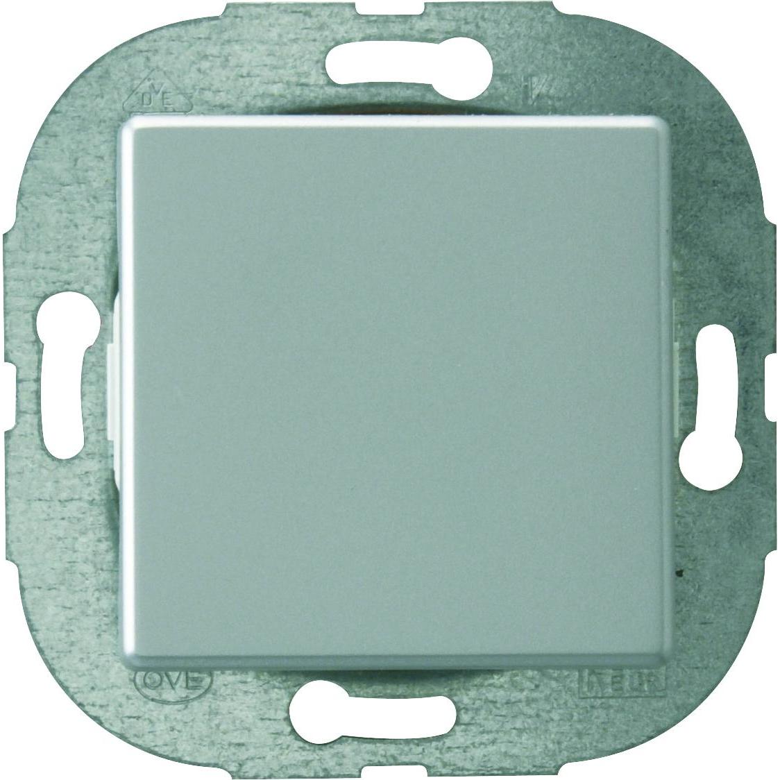 REV Düwi Standard Quadro Aus/Wechselschalter silber AL, Taster + Schalter, Silber