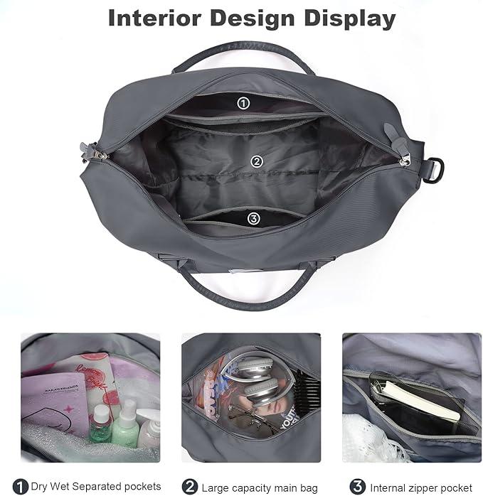 Produktbild Only-Bags.Store Grosse Kapazität Travel Overnight Bag, Solid Color Vielseitige Duffle Bag, leichte Business Trip