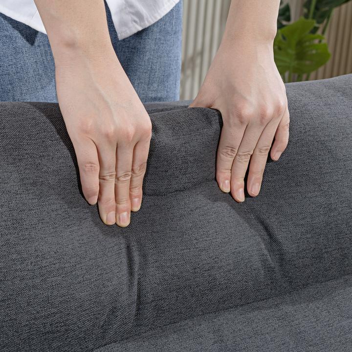 Actual product image Homcom Bodenstuhl Polyester, Metall Dunkelgrau