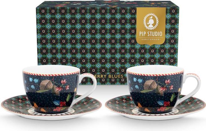 Produktbild PIP Studio Berry Blues Espressotasse m.U.blau 120ml Set2 (120 ml, 1x)