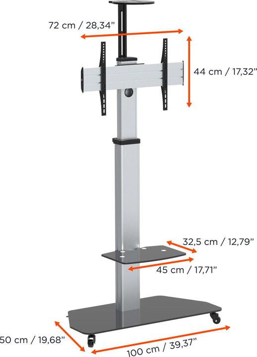 Produktbild Celexon Rollwagen Adjust-3270MP (70 kg, 32" - 70")