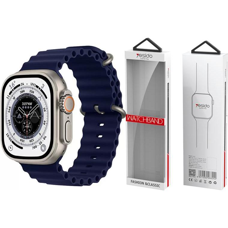 Yesido WB21 APPLE WATCH SILICONE STRAP 38/40/41 NAVY (Silicone), Cinturini per orologi, Blu