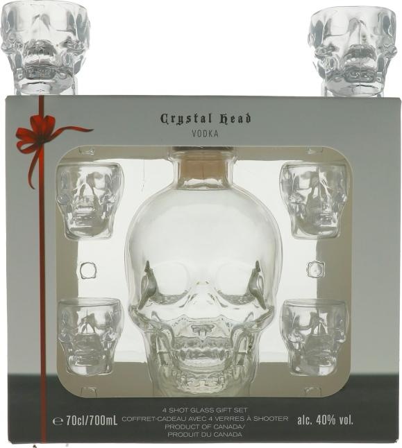 Produktbild Crystal Head Vodka mit Etui und 4 Shotgläsern (1 x 70 cl)