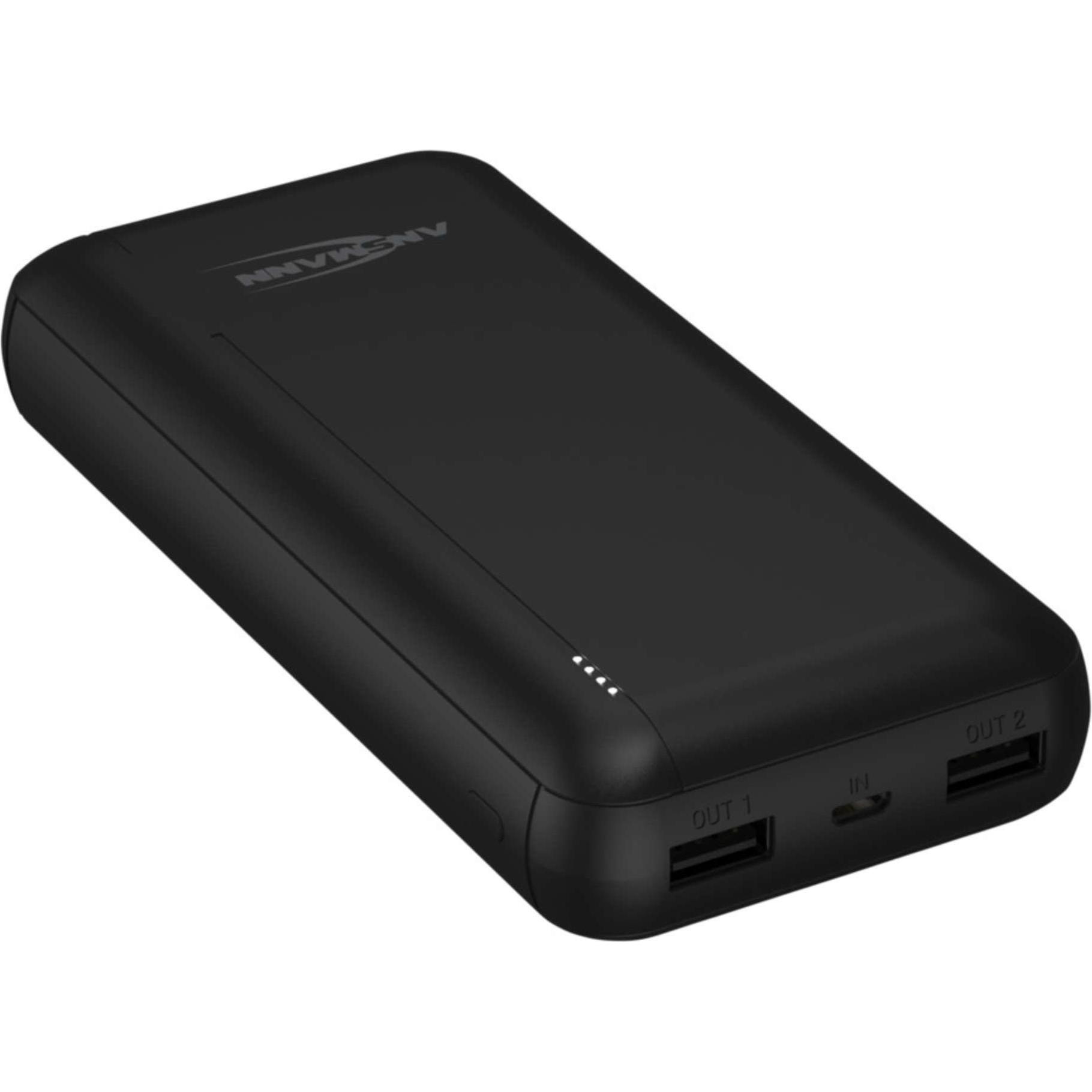 Ansmann PB212 (20000 mAh, 18 W, 37 Wh), Powerbank, Schwarz