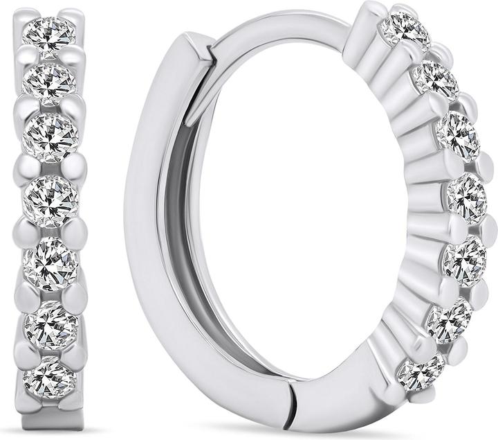 Produktbild Brilio Silver - Sparkling round earrings with zircons EA665W